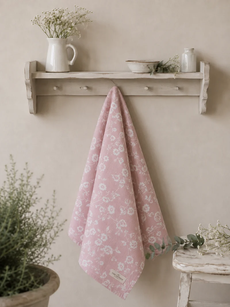 Chic Antique Aix Geschirrtuch mit Wildrosen Rosa
