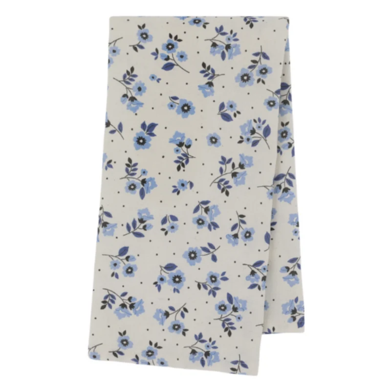 Chic Antique Aix Geschirrtuch Ocean Blue mit Blumen