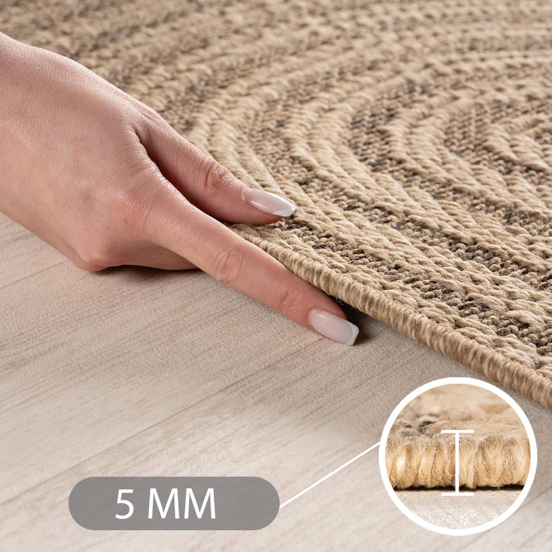 Outdoor-Teppich Grobe Linien – Waschbar & Wetterfest für Balkon & Terrasse
