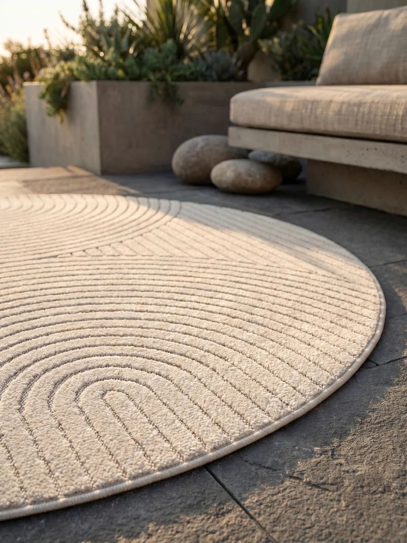 Outdoor-Teppich Skandi 3D-Design – Waschbar & Wetterfest für Balkon & Terrasse
