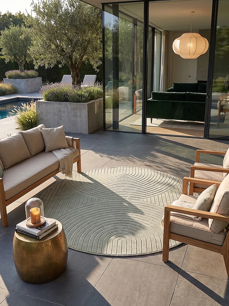 Outdoor-Teppich Skandi 3D-Design – Waschbar & Wetterfest für Balkon & Terrasse