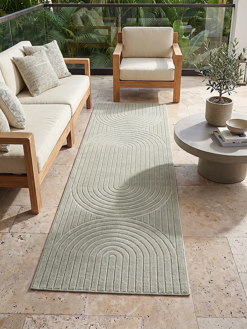 Outdoor-Teppich Skandi 3D-Design – Waschbar & Wetterfest für Balkon & Terrasse