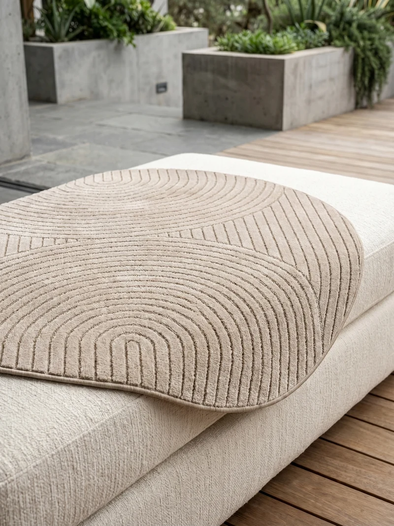 Outdoor-Teppich Skandi 3D-Design – Waschbar & Wetterfest für Balkon & Terrasse