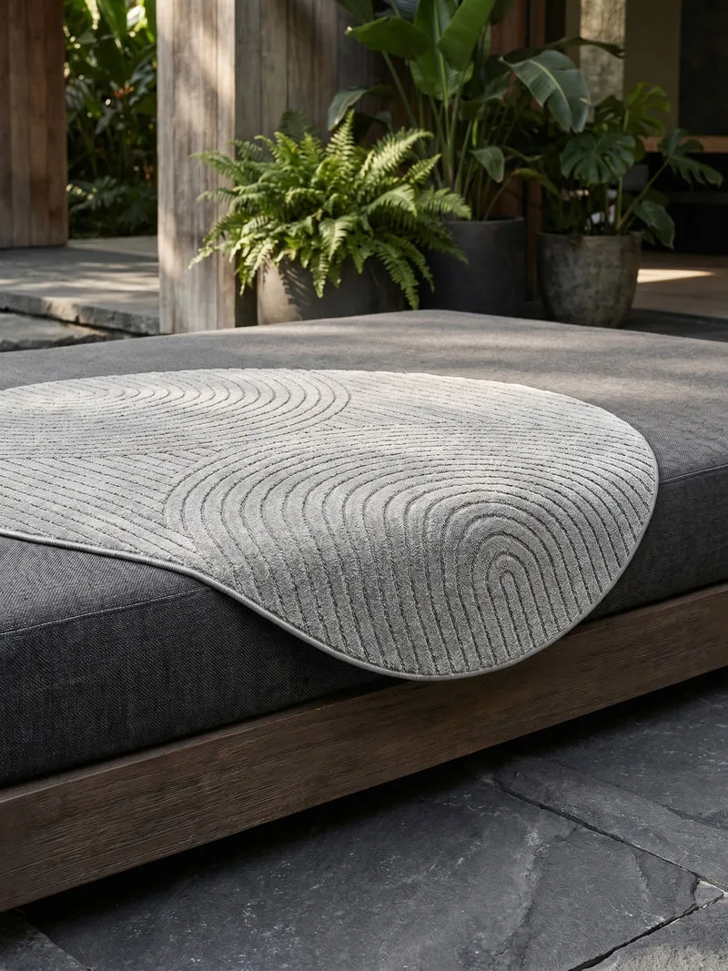 Outdoor-Teppich Skandi 3D-Design – Waschbar & Wetterfest für Balkon & Terrasse