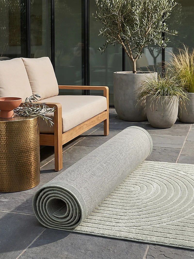 Outdoor-Teppich Skandi 3D-Design – Waschbar & Wetterfest für Balkon & Terrasse