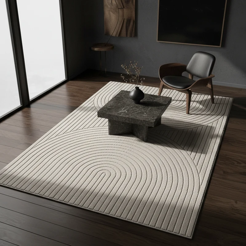Outdoor-Teppich Skandi 3D-Design – Waschbar & Wetterfest für Balkon & Terrasse