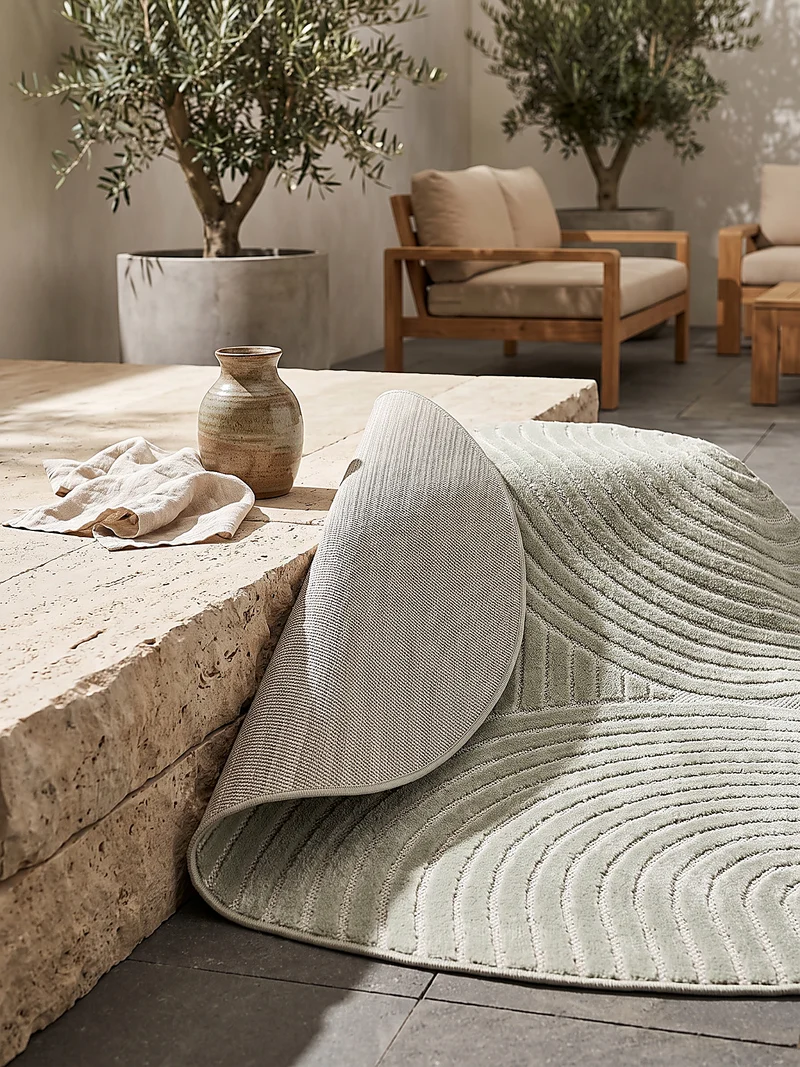 Outdoor-Teppich Skandi 3D-Design – Waschbar & Wetterfest für Balkon & Terrasse