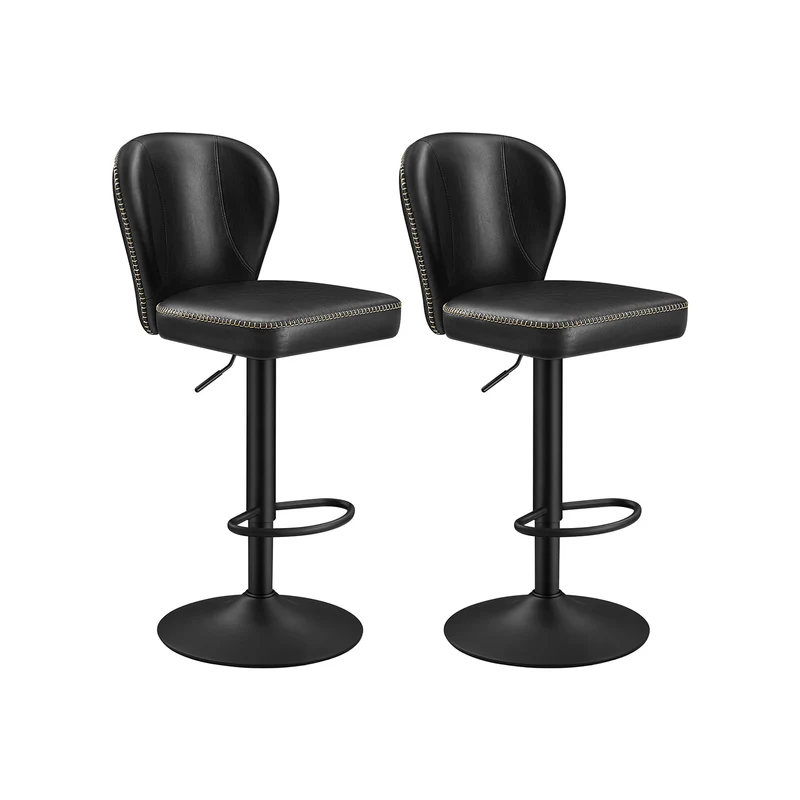 EKHO Colección - Juego de 2 Sillas de Bar 360° Giratoria