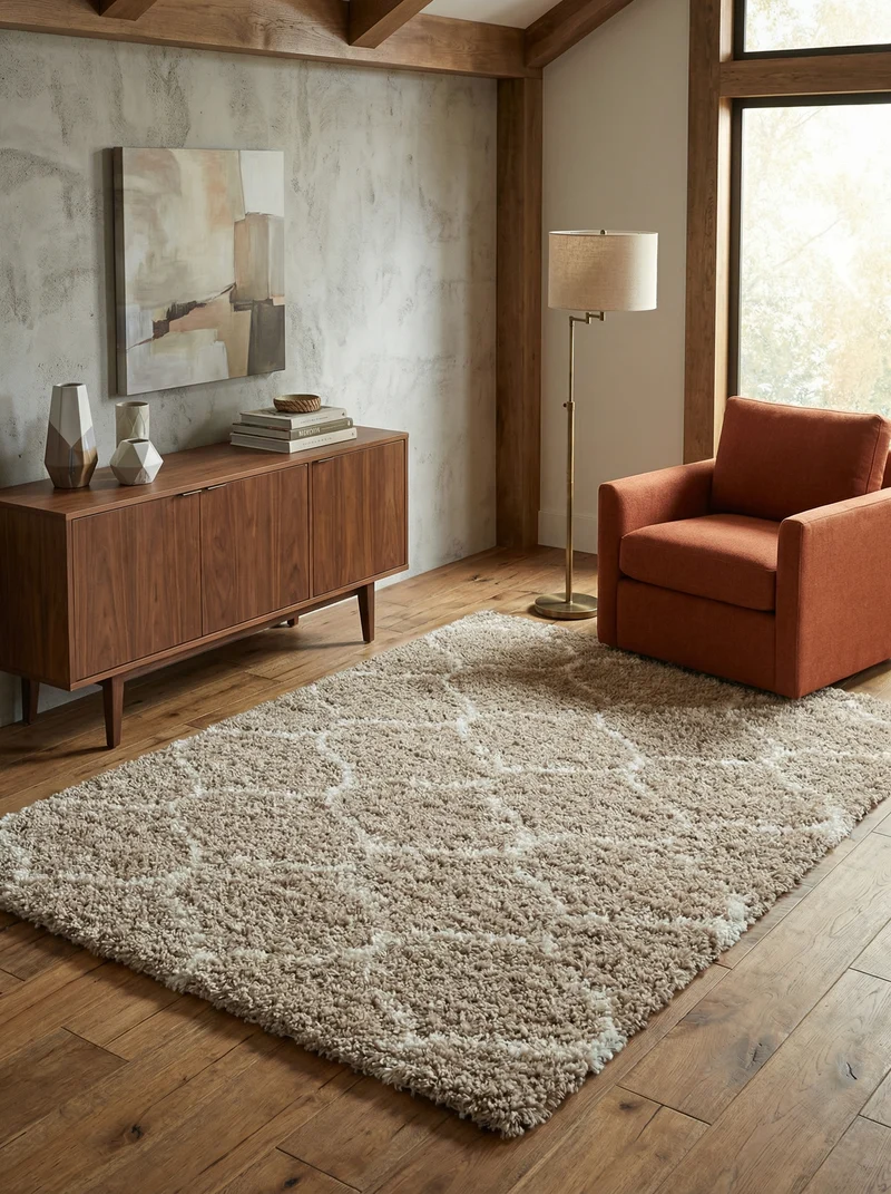 Shaggy Hochflor-Teppich Skandinavisch – Waschbar & Flauschig | 3,00 cm Florhöhe für Barfußkomfort