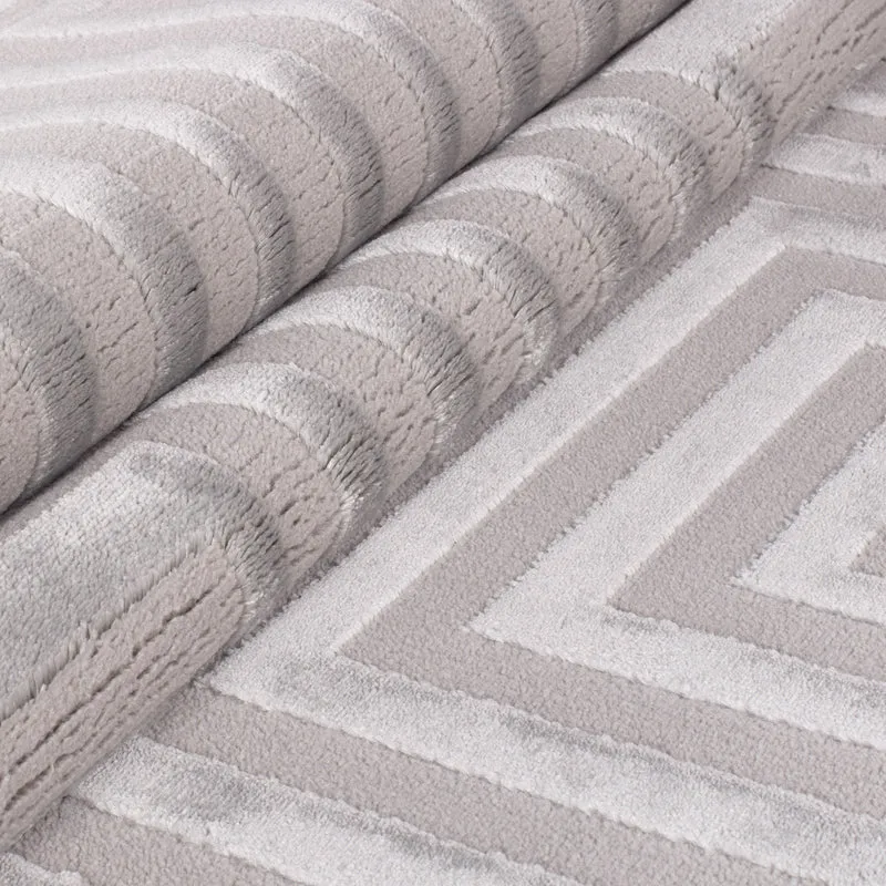 Kurzflor-Teppich 3D-Muster – Waschbar & Strapazierfähig | Heatset-Veredelung für Wolloptik