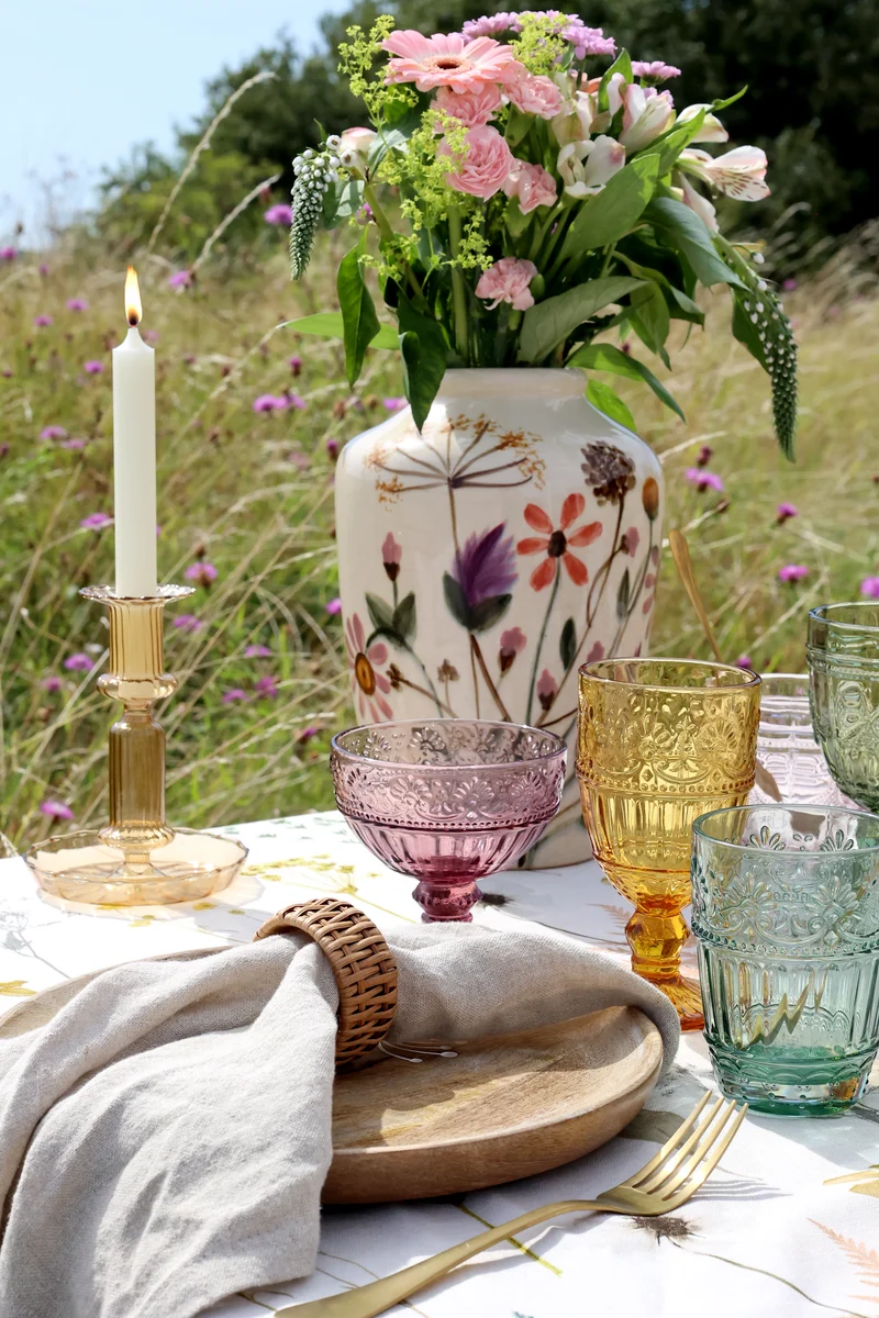 Chic Antique Saint-Émilion Weinglas mit Muster – 6er Set