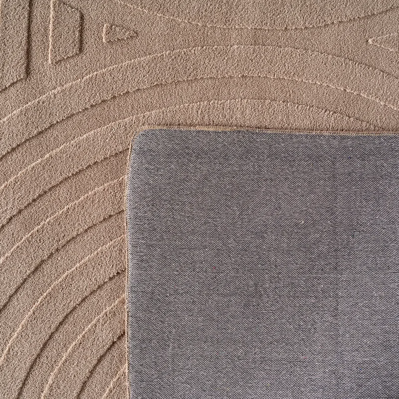 Kurzflor-Teppich Bogenmuster Symmetrisch – Waschbarer Art-Déco-Stil