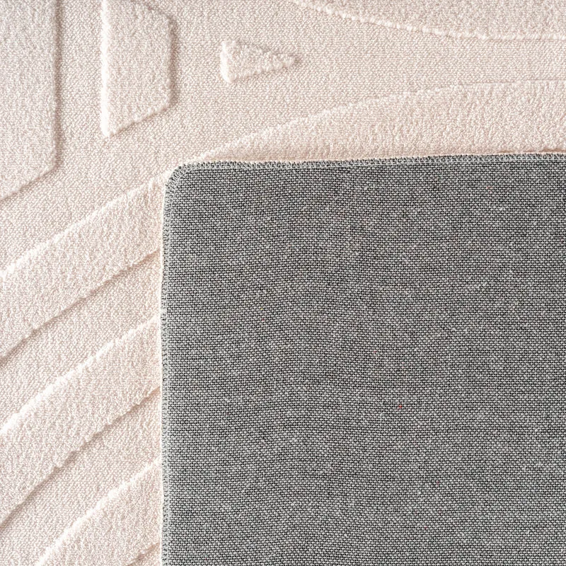 Kurzflor-Teppich Bogenmuster Symmetrisch – Waschbarer Art-Déco-Stil