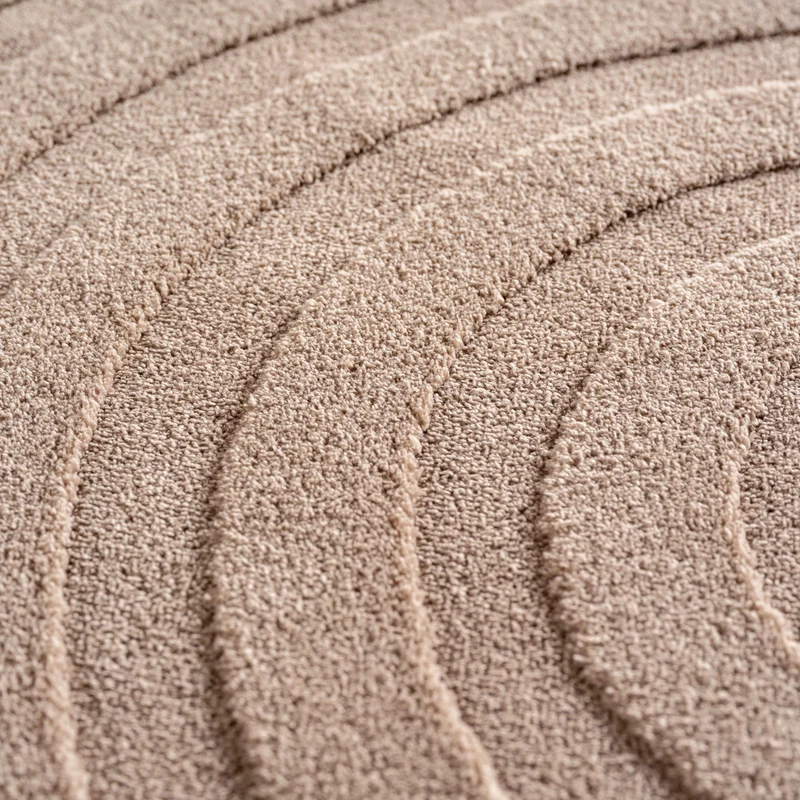 Kurzflor-Teppich Bogenmuster Symmetrisch – Waschbarer Art-Déco-Stil