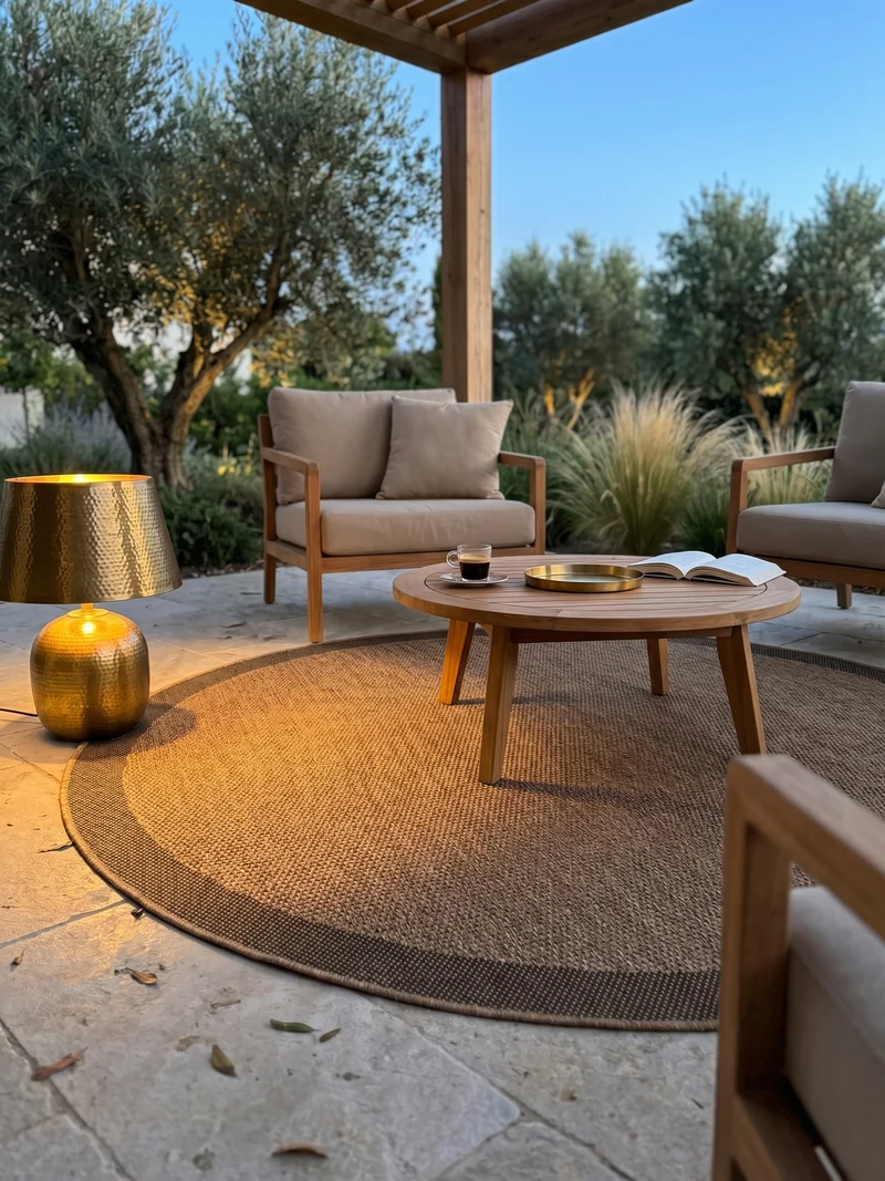 Outdoor-Teppich Bordüre – Waschbar & Wetterfest für Balkon & Terrasse