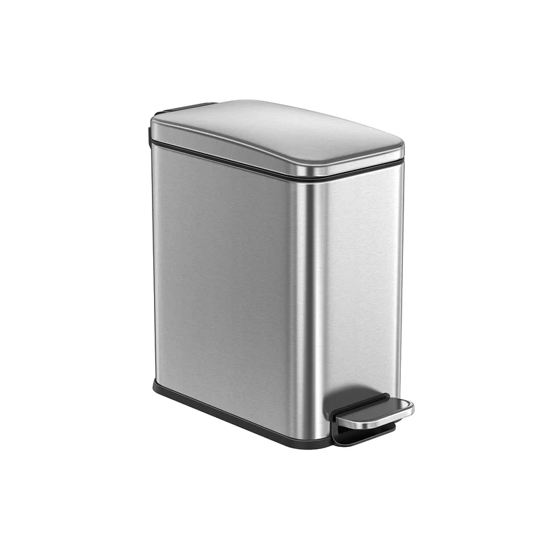 Cubo de Baño de 5 L con Tapa Acero