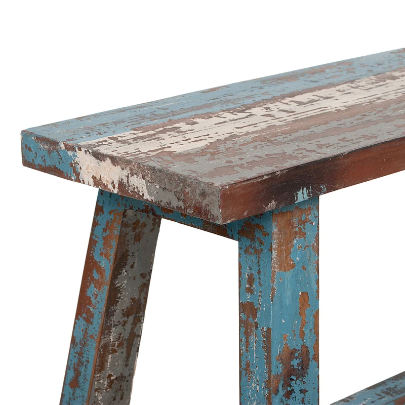 Massivholz Sitzbank RANCH 90cm Antik-Multicolor Mahagoni