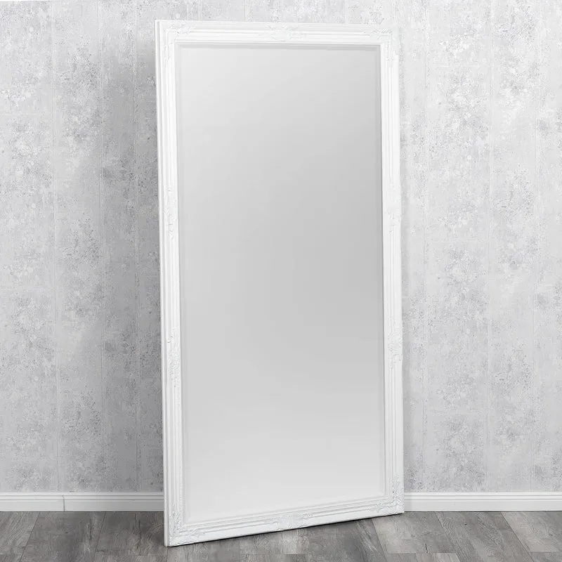 Eleganter Spiegel HOUSE barock Antik-Weiß 180x100cm Holzrahmen