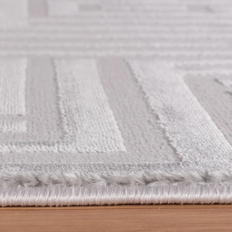 Kurzflor-Teppich 3D-Reliefdesign – Waschbar & Strapazierfähig | Heatset-Veredelung für Wolloptik