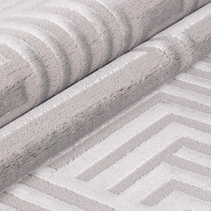 Kurzflor-Teppich 3D-Reliefdesign – Waschbar & Strapazierfähig | Heatset-Veredelung für Wolloptik