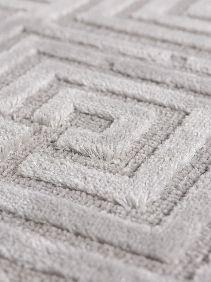 Kurzflor-Teppich 3D-Reliefdesign – Waschbar & Strapazierfähig | Heatset-Veredelung für Wolloptik