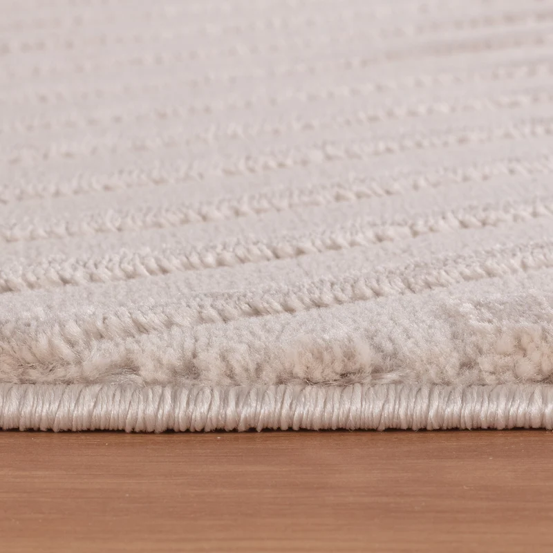 Kurzflor-Teppich Tiefeneffekt-Muster – Waschbar & Strapazierfähig | Heatset-Veredelung für Wolloptik