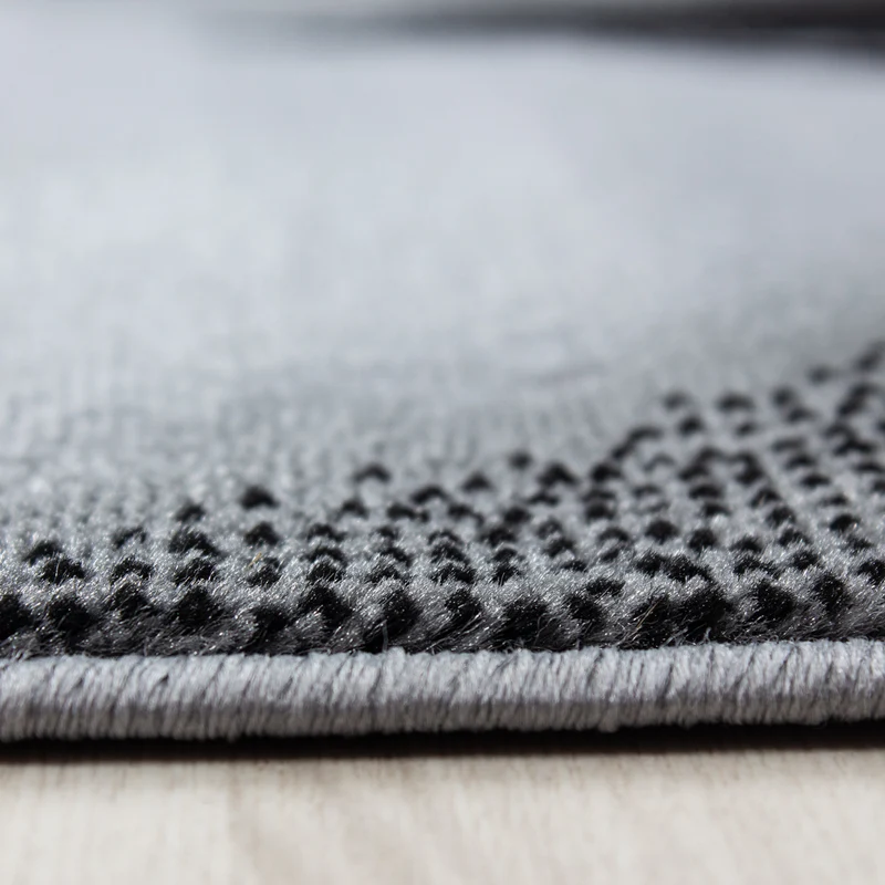 Kurzflor-Teppich Wellen-Muster – Waschbar & Strapazierfähig | Heatset-Veredelung für Wolloptik