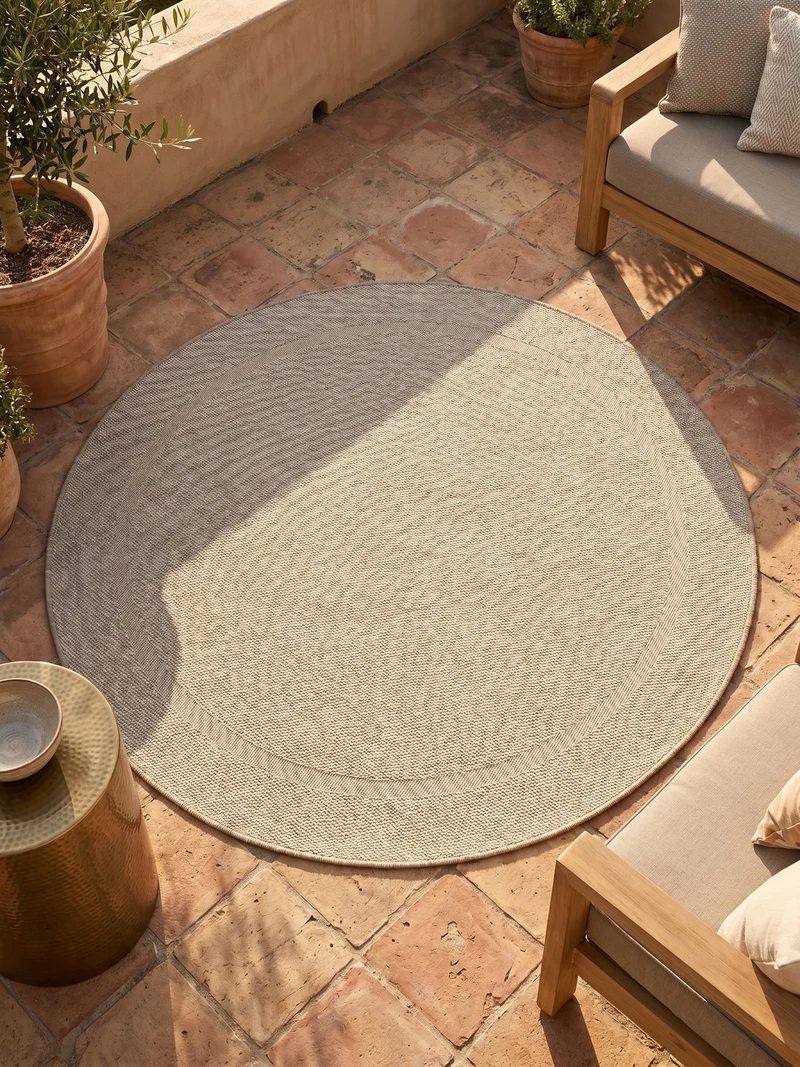 Outdoor-Teppich Einfarbig – Waschbar & Wetterfest für Balkon & Terrasse