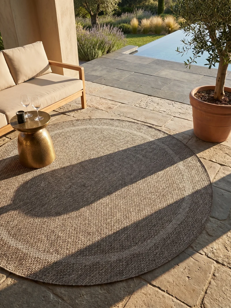 Outdoor-Teppich Einfarbig – Waschbar & Wetterfest für Balkon & Terrasse