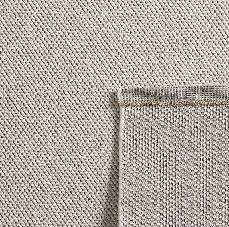 Flachgewebe-Teppich Einfarbig – Waschbar & Strapazierfähig | Heatset-Veredelung für Wolloptik
