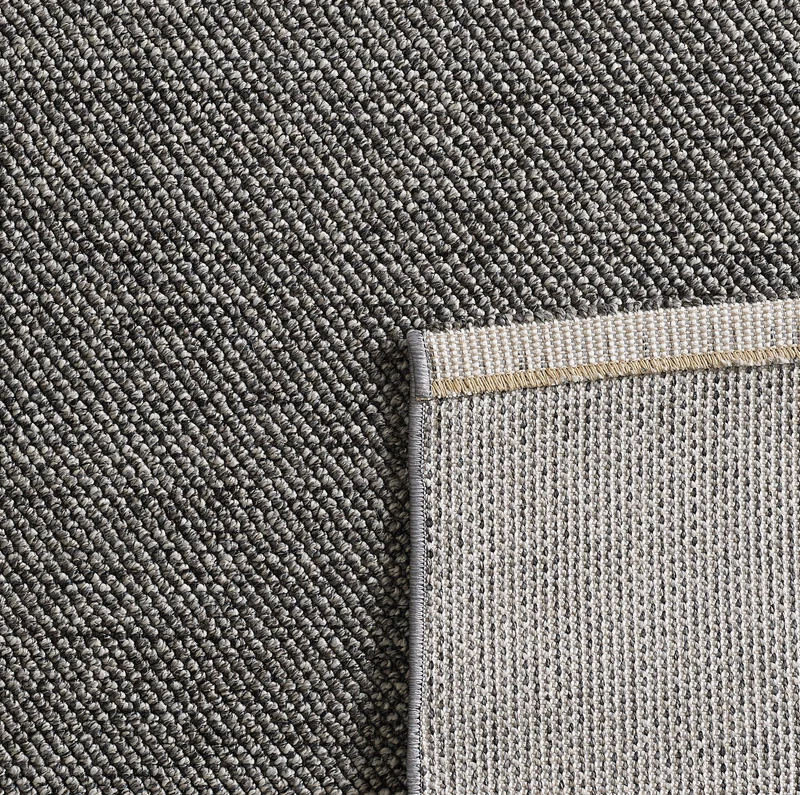 Flachgewebe-Teppich Einfarbig – Waschbar & Strapazierfähig | Heatset-Veredelung für Wolloptik