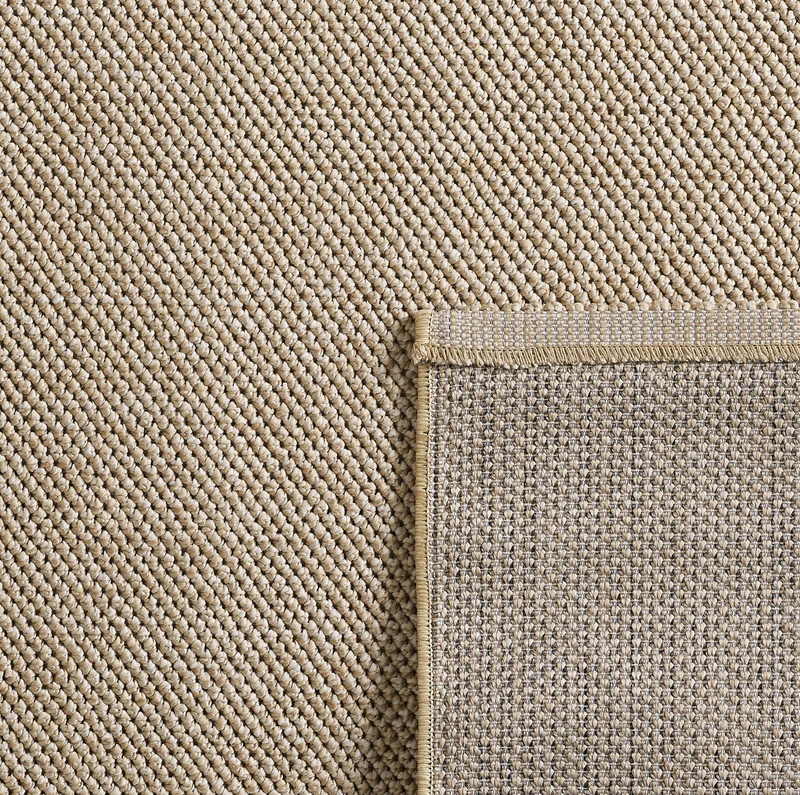 Flachgewebe-Teppich Einfarbig – Waschbar & Strapazierfähig | Heatset-Veredelung für Wolloptik