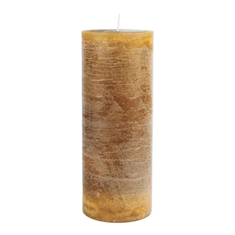 Ib Laursen Rustikale Kerze – Mustard – 18 cm