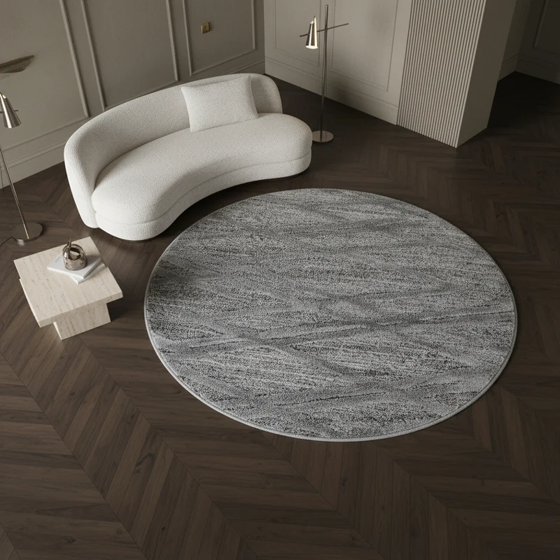 3D Hochflor-Teppich Diagonale Wellen – Waschbar | Expressiver Hoch-Tief-Effekt | 2,00 cm Florhöhe für Wohnkomfort