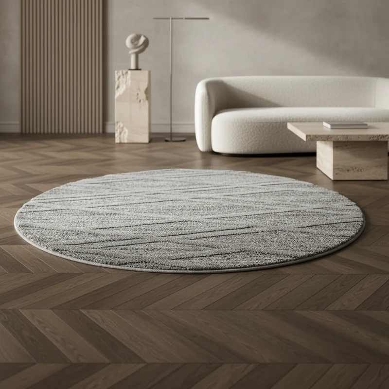 3D Hochflor-Teppich Diagonale Wellen – Waschbar | Expressiver Hoch-Tief-Effekt | 2,00 cm Florhöhe für Wohnkomfort
