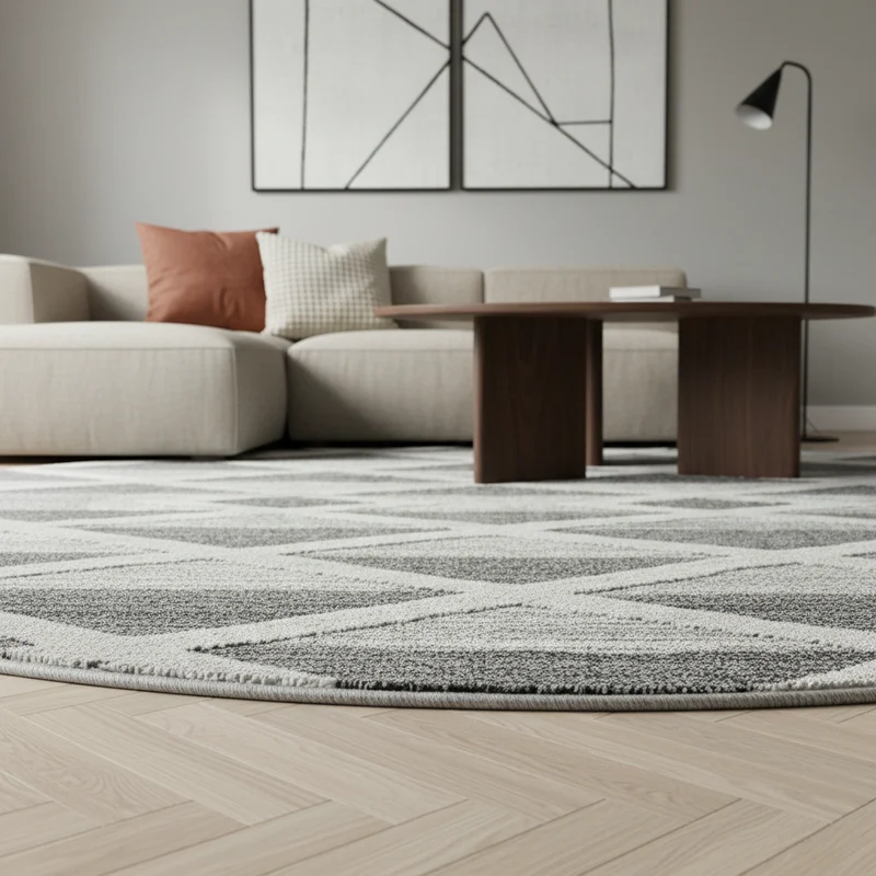 3D Hochflor-Teppich Dreiecks-Streifen – Waschbar | Grafischer Hoch-Tief-Effekt | 2,00 cm Florhöhe für Wohnkomfort