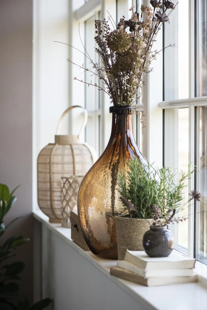 Ib Laursen Glasballon braunes Glas mundgeblasen NON FOOD