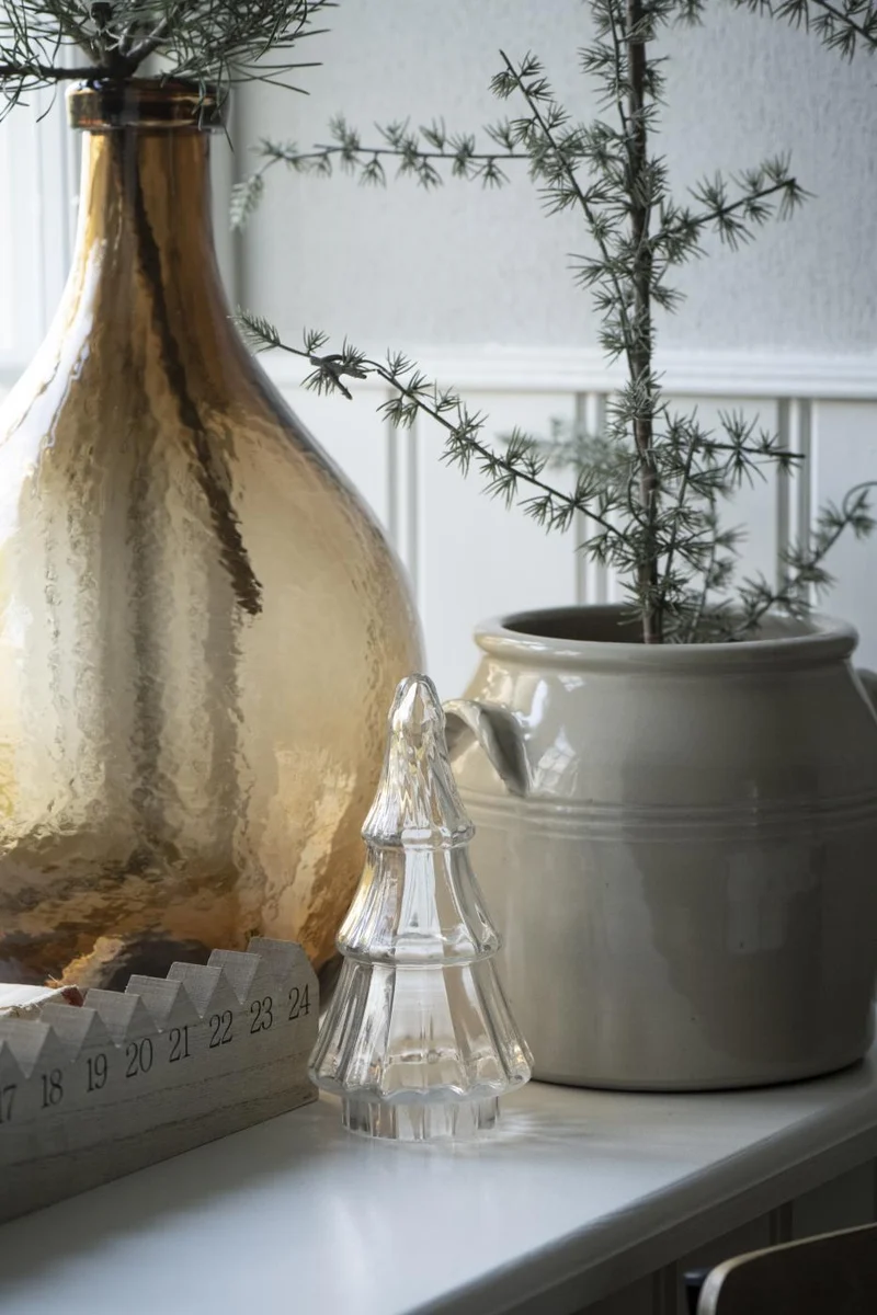 Ib Laursen Glasballon braunes Glas mundgeblasen NON FOOD