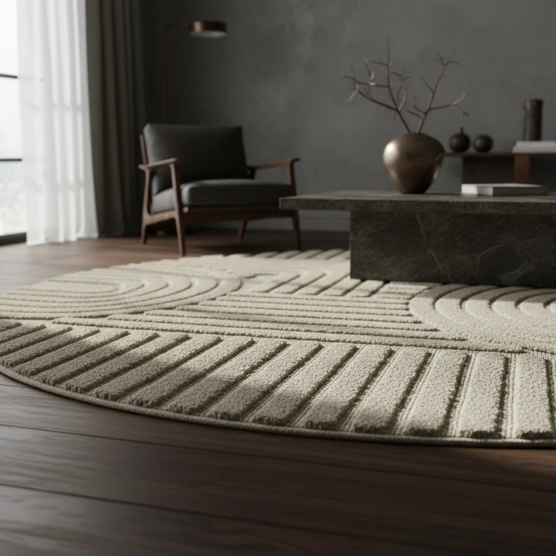 3D Hochflor-Teppich Skandinavisch Boho – Waschbar | Hoch-Tief-Effekt | Saugroboter-geeignet