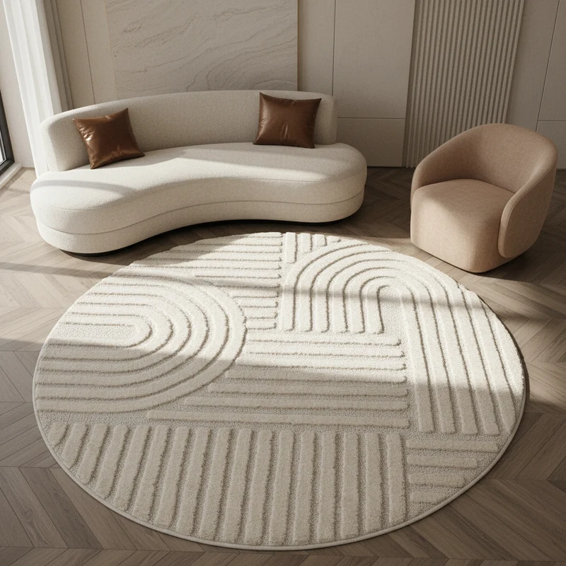 3D Hochflor-Teppich Skandinavisch Boho – Waschbar | Hoch-Tief-Effekt | Saugroboter-geeignet