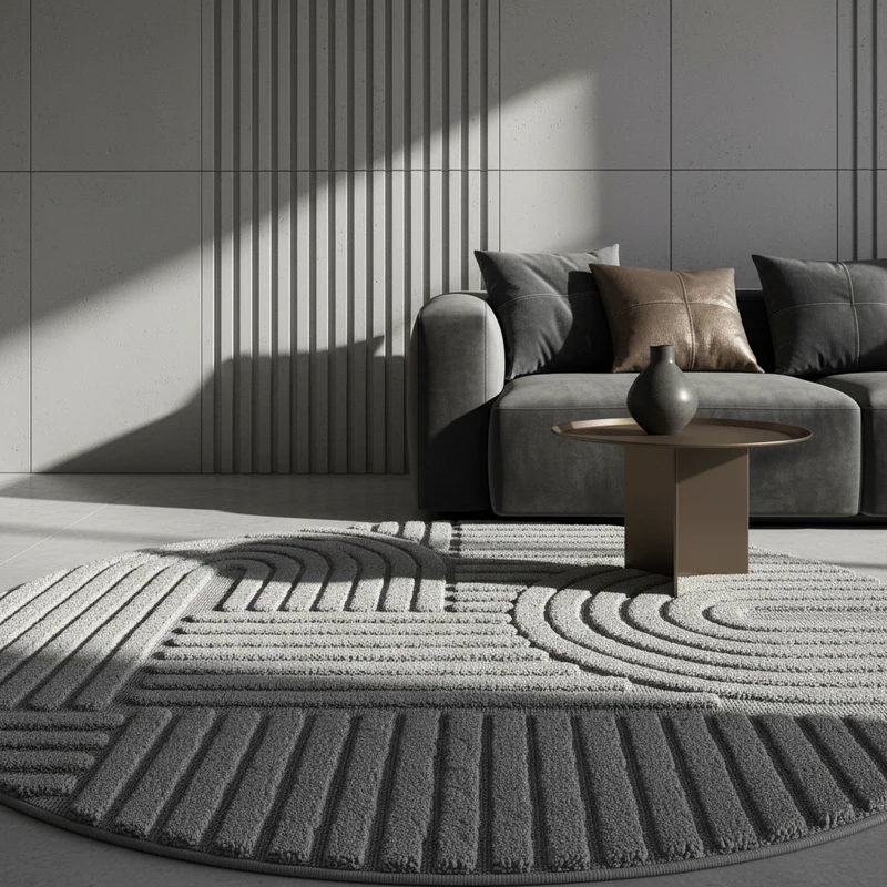 3D Hochflor-Teppich Skandinavisch Boho – Waschbar | Hoch-Tief-Effekt | Saugroboter-geeignet