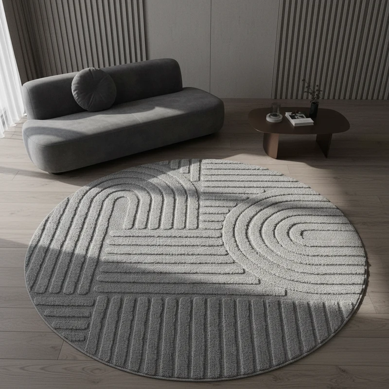 3D Hochflor-Teppich Skandinavisch Boho – Waschbar | Hoch-Tief-Effekt | Saugroboter-geeignet