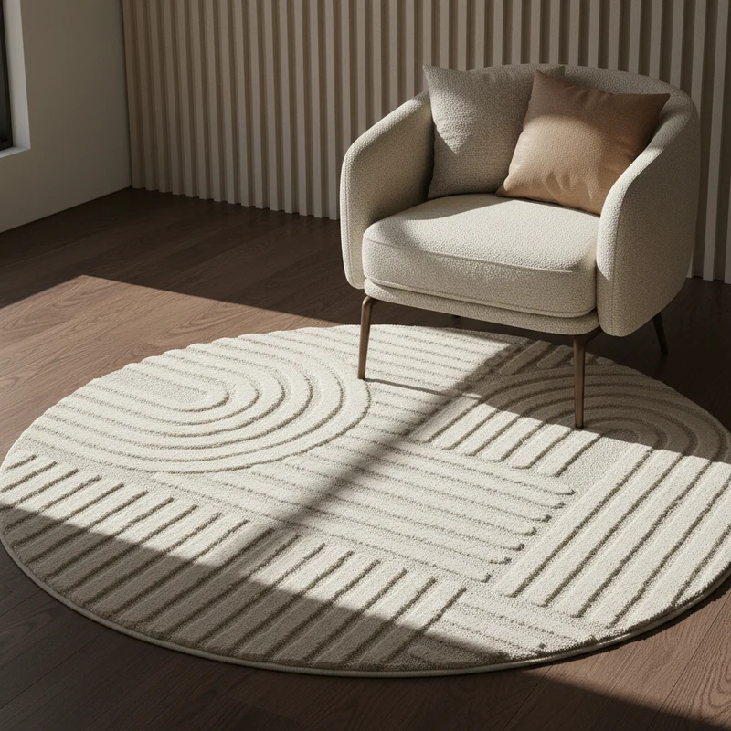 3D Hochflor-Teppich Skandinavisch Boho – Waschbar | Hoch-Tief-Effekt | Saugroboter-geeignet
