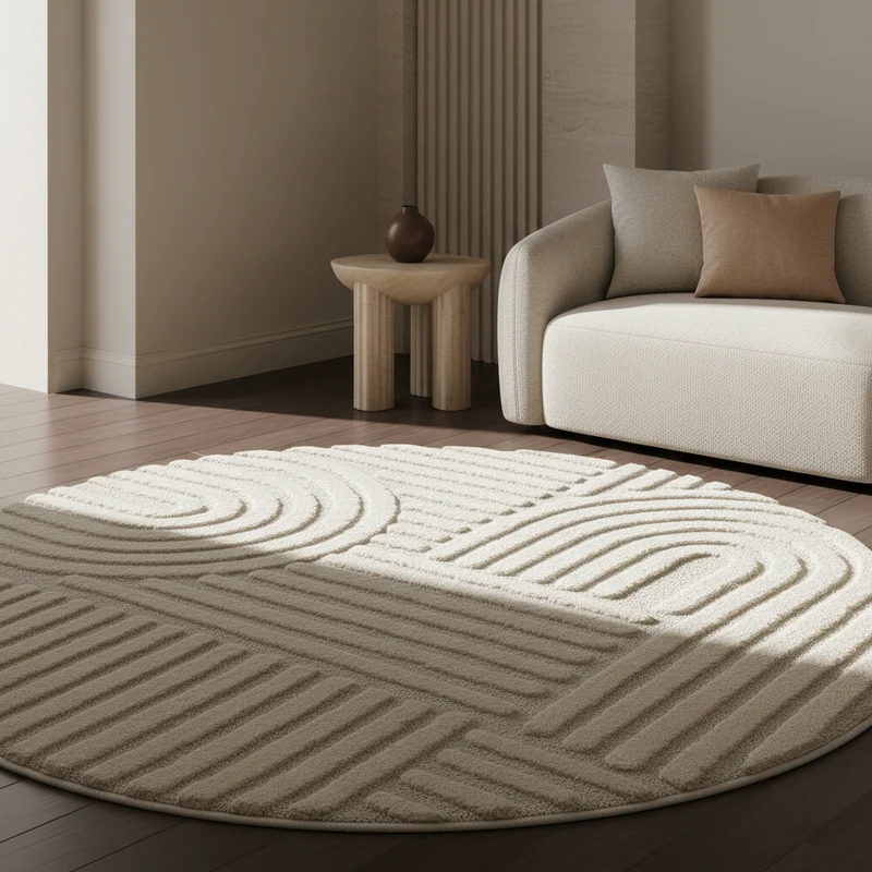 3D Hochflor-Teppich Skandinavisch Boho – Waschbar | Hoch-Tief-Effekt | Saugroboter-geeignet