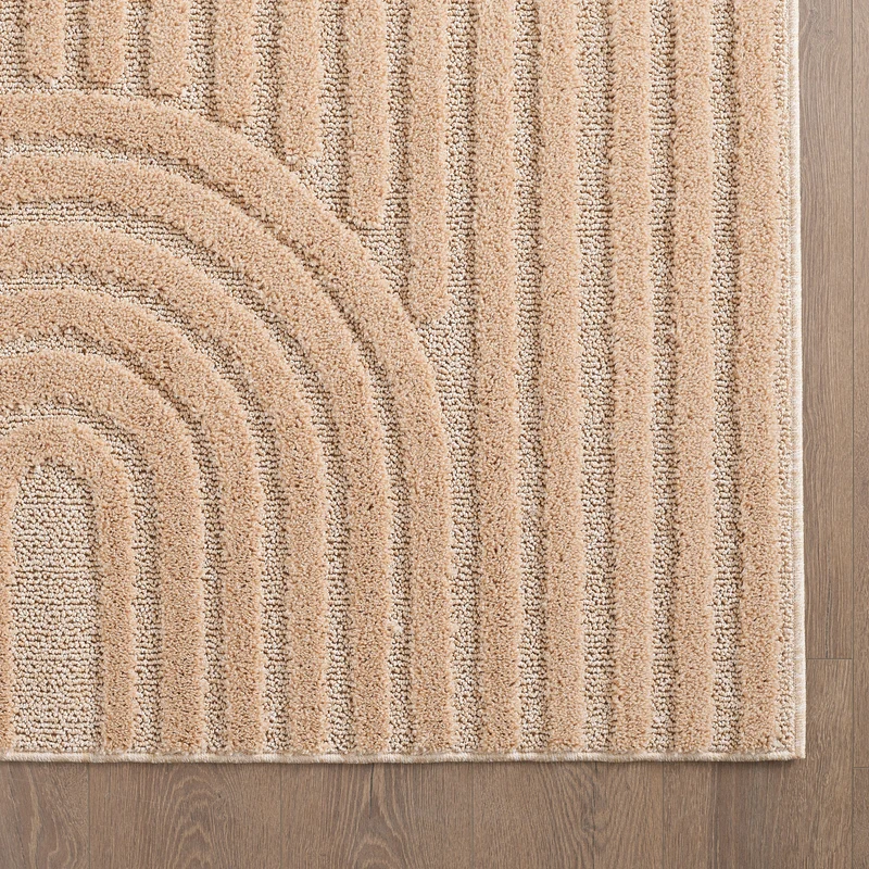 3D Hochflor-Teppich Skandinavisch Boho – Waschbar | Hoch-Tief-Effekt | Saugroboter-geeignet