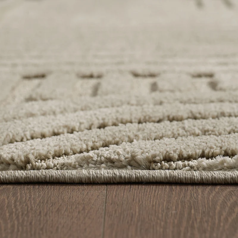3D Hochflor-Teppich Skandinavisch Boho – Waschbar | Hoch-Tief-Effekt | Saugroboter-geeignet