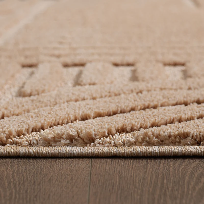 3D Hochflor-Teppich Skandinavisch Boho – Waschbar | Hoch-Tief-Effekt | Saugroboter-geeignet