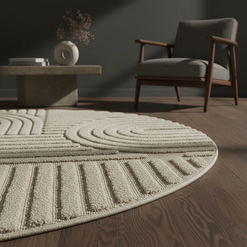 3D Hochflor-Teppich Skandinavisch Boho – Waschbar | Hoch-Tief-Effekt | Saugroboter-geeignet