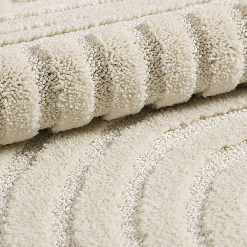 3D Hochflor-Teppich Skandinavisch Boho – Waschbar | Hoch-Tief-Effekt | Saugroboter-geeignet