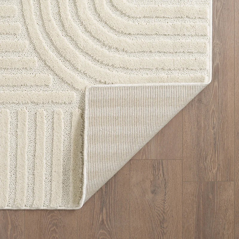 3D Hochflor-Teppich Skandinavisch Boho – Waschbar | Hoch-Tief-Effekt | Saugroboter-geeignet